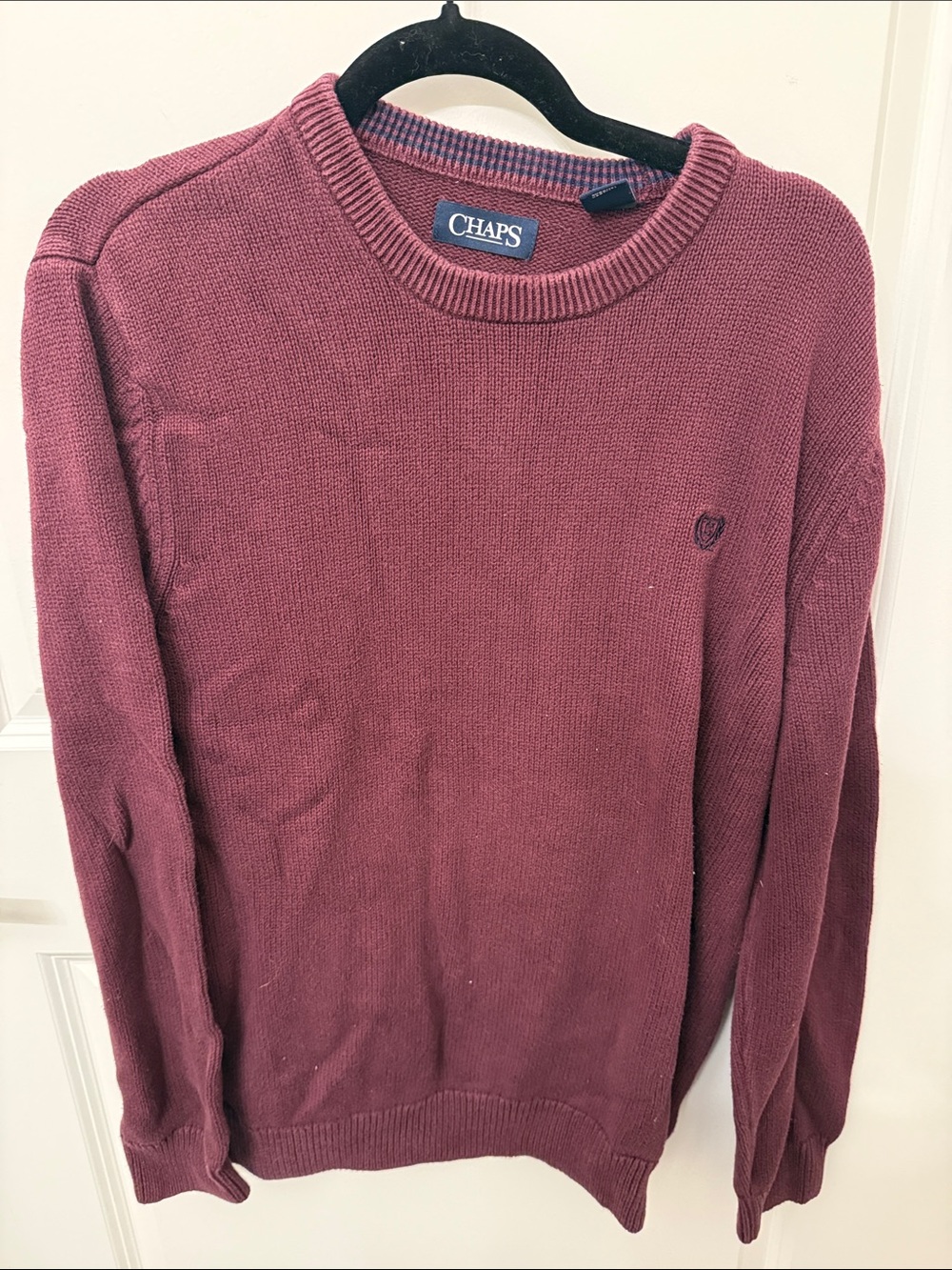 Chaps Men’s Wine Crewneck Sweater